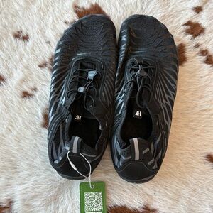 Black Slip-On Water Shoes with Reflective Stripe